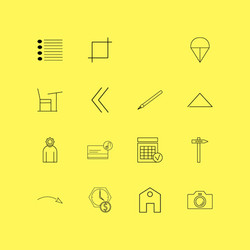 essential linear icon set simple outline icons vector image