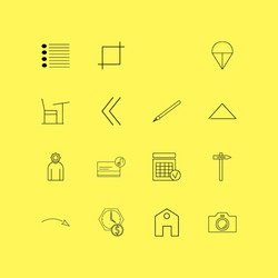 Essential linear icon set simple outline icons vector