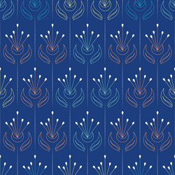 Seamless pattern design flowe vector