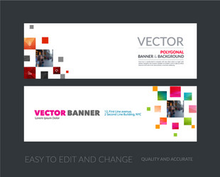 set of modern horizontal website banners vector image