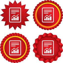 text file sign document with chart symbol vector image