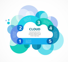 Cloud Computing Background with Icons vector image