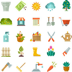 Gardening Equipment Icons Vector Image
