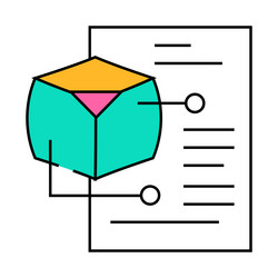 modeling data science icon color vector image