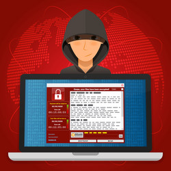 Ransomware Attack: Data Encryption Threat vector image
