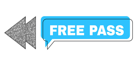 shifted free pass message frame and linear move vector image