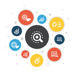 analytics infographic 10 steps bubble design vector image