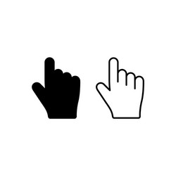 Hand cursor clicks or mouse pointer icon vector