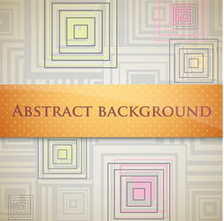 Abstract background with squares and orange label vector