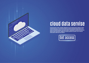 cloud data storage web hosting isometric server vector