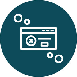 dialog box error line circle style icon design vector image