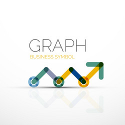 abstract logo idea linear chart or graph vector image