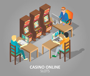 casino online slots isometric vector