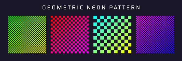 groovy checkered pattern colorful distorted tiled vector image