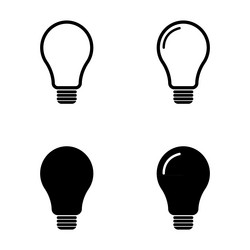 set of light bulb icon collection lightbulb vector image