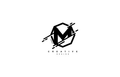 Abstract letter x monogram shape polygon logo Vector Image