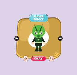 Hero character option game assets element vector