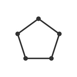 Polygon pentagon shape icon vector