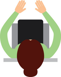 Businessperson sitting isolated icon design vector