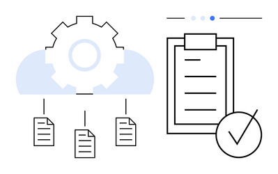 cloud-based document management and workflow vector image