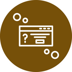 dialog box question line circle style icon design vector image