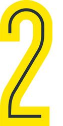 font for your design number two in simple style vector image