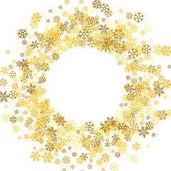 frame or border of random scatter snowflakes vector image