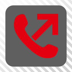 outgoing call rounded square button vector image
