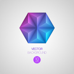 3d triangular background vector image