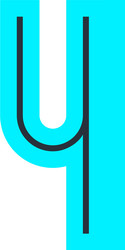 font for your design number four in simple style vector image