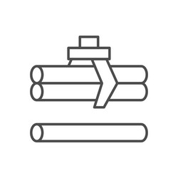 wood loading line outline icon vector