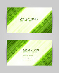 abstract business card with linear shapes and dots vector