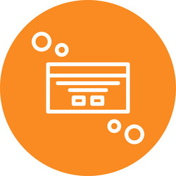 dialog box customization line cirle style icon vector image