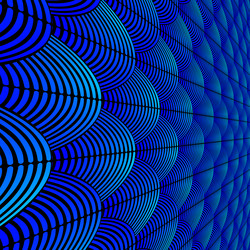 feather styled background with curved lines vector image