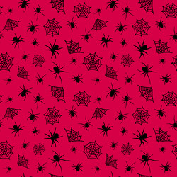 halloween seamless pattern with spiders and web vector image