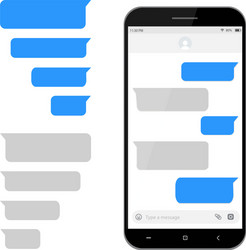 set dialog bubbles messaging interface isolated vector image