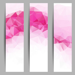 set of banners with abstract triangles vector image