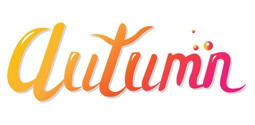 autumn banner with yellow paint vector