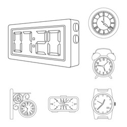 design of clock and time symbol collection vector image