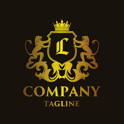 Elegant Letter L Logo - Royal & Regal Vector Image