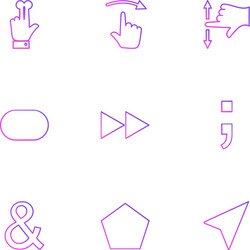 hands pointer arrows directions eps icons set vector image
