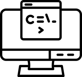 programming language icon vector image