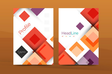 Set of front and back a4 size pages business vector