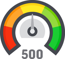 speedometer with colorful sections pointing vector image