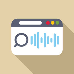 web browser window displaying voice search engine vector image