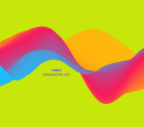 3d wavy background dynamic effect design template vector image