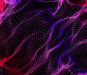 dot wave from nodes background 3d sea flow array vector image