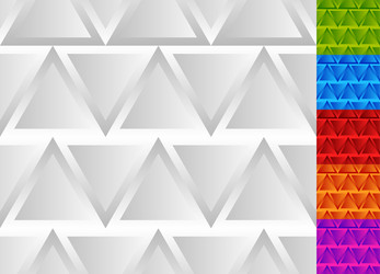 seamless pattern with triangles in grayscale vector image