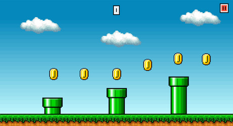 8 bit pixel art platformer game asset vector