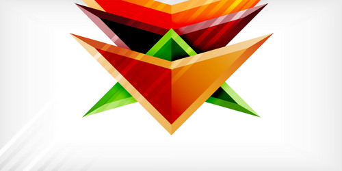 abstract background color triangles and arrows vector image